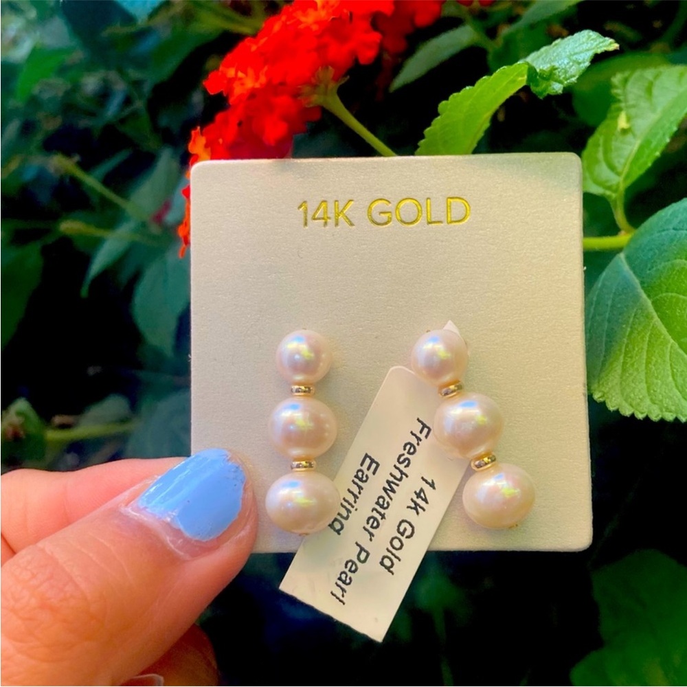 14ct.Gold Freshwater Pearl Earrings